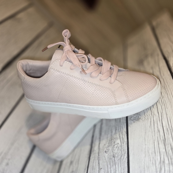 Greats Brooklyn Royale Blush Pink Perforated Leather Sneakers Sz 7 - Picture 4 of 13
